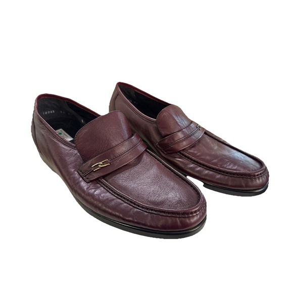 Hush‎ Puppies Shoes Mens 13EW Casual Slip On Moc Loafer Flats Burgundy Leather main image 7